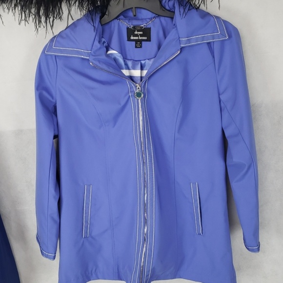 DENNIS BASSO blue hooded jacket size xs - Picture 1 of 7